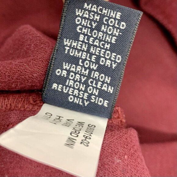 BANANA REPUBLIC Burgundy Corduroy Velvet Straight Pencil Skirt Buttons Size 0 - Picture 6 of 6